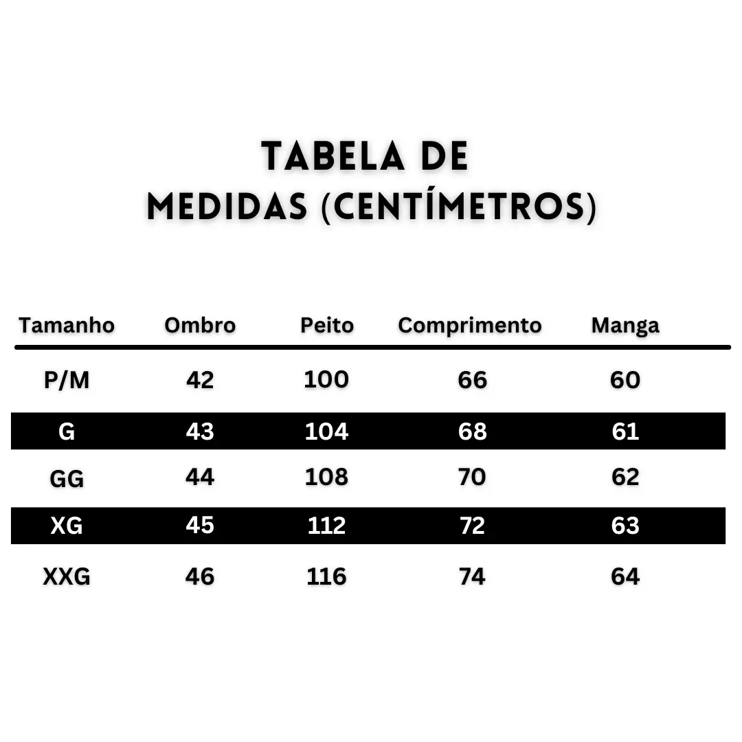 tabe de medidas virtus store